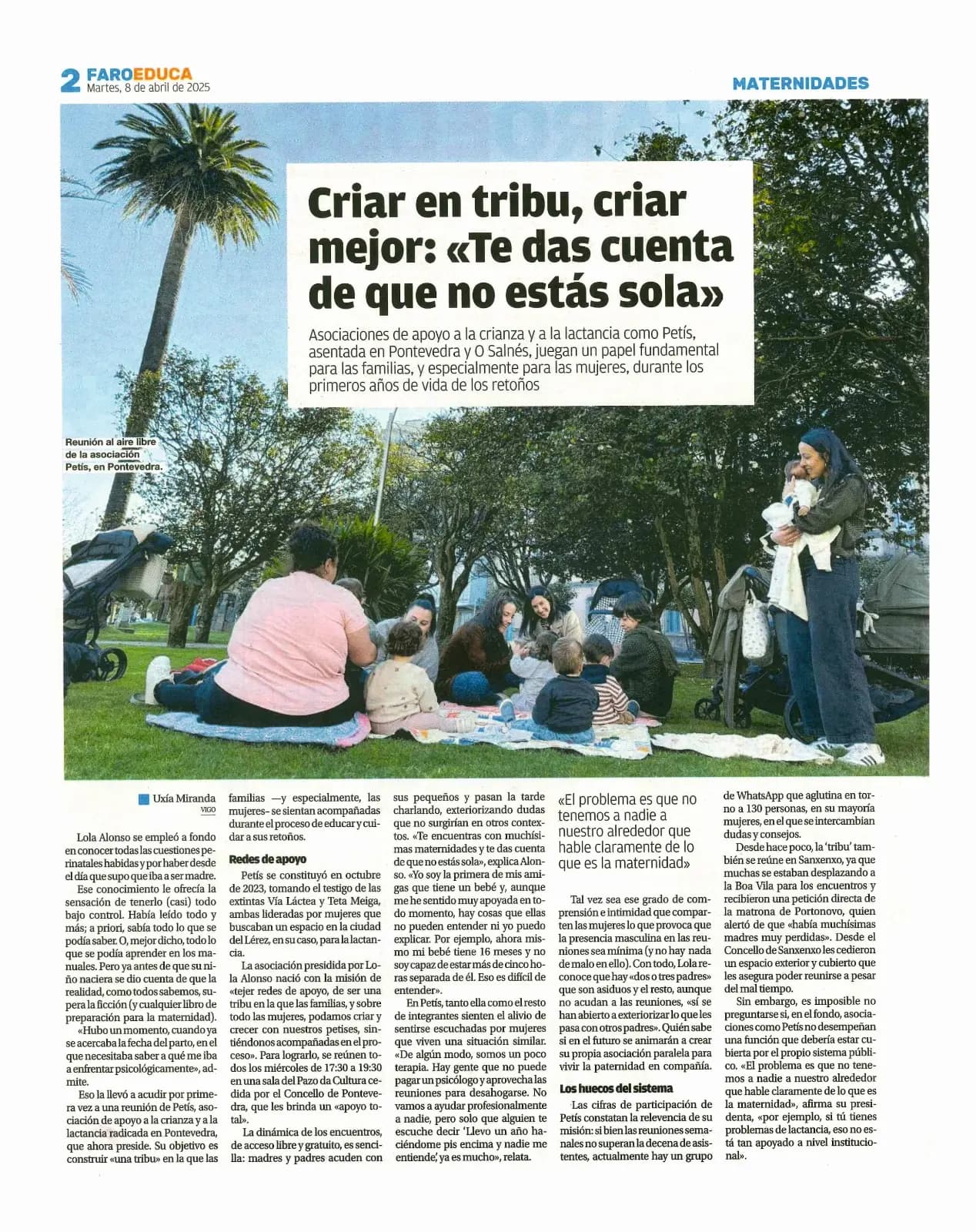 Grazas a El Faro Educa e Uxía Miranda